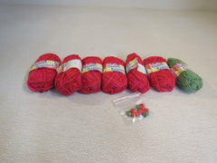 Cotton Licious Sweater Kits Yarn Sunset/Fern 7 Skeins 84 Yards Each -- New