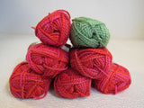Cotton Licious Sweater Kits Yarn Sunset/Fern 7 Skeins 84 Yards Each -- New