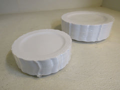 Blissful Dining Classic Collection 100 Pieces Plastic Plates Set White -- New