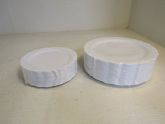 Blissful Dining Classic Collection 100 Pieces Plastic Plates Set White -- New