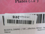 Blissful Dining Classic Collection 100 Pieces Plastic Plates Set White -- New
