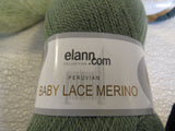 Elann Collection Yarn Kit Baby Lace Merino Super Kydd Baby Silk Green -- New