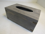 Designer Wooden Kleenex Tissue Box 10in x 6.25in x 4.5in Gray/Brown -- New