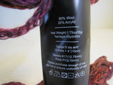 Tahki Yarns Gemini Novelty Yarn 1 Skein 49 Yards Rust/Raspberry/Black -- New