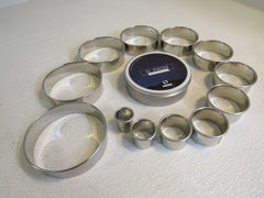 Sienghai 12 Pieces Round Cookie Cutter Set Sliver 12 sizes Metal Stainless -- New