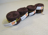Yarnz2Go Linen Fingering Weight Yarn Brown 4 Balls 192 Yards Each Linen Viscose -- New
