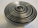 Sienghai 12 Pieces Round Cookie Cutter Set Sliver 12 sizes Metal Stainless -- New
