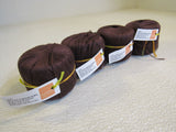 Yarnz2Go Linen Fingering Weight Yarn Brown 4 Balls 192 Yards Each Linen Viscose -- New