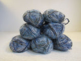 Lion Brand Yarn Midnight Mohair Yarn 7 Skeins 82 Yards Each Blue/Silver/Metallic -- New