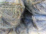 Lion Brand Yarn Midnight Mohair Yarn 7 Skeins 82 Yards Each Blue/Silver/Metallic -- New