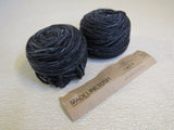 Madelinetosh ASAP Hand Dyed Yarn Fog 2 Balls 90 Yards Each Blue/Charcoal -- New