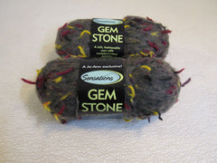 Jo-Ann Sensations Gem Stone Novelty yarn Green Gem Stone 2 Skeins 142 Yards Each -- New