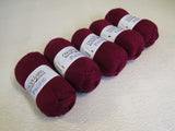 Cascade Yarns Pacific Yarn Crimson 5 Skeins 213 Yards Each -- New