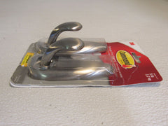 Command 3M Large Brushed Nickel Metal Hooks Set of 2 Holds 5-lbs Decorative -- New