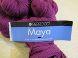 Berroco Maya Yarn Wine 6 Skeins 137 Yards Each 85% Pima Cotton 15% Baby Alpaca -- New
