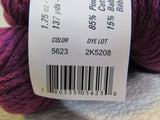 Berroco Maya Yarn Wine 6 Skeins 137 Yards Each 85% Pima Cotton 15% Baby Alpaca -- New