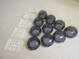 Standard Stove Knob Covers Lot of 10 Smokey Clear Gray With Adhesive Strips -- New