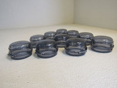 Standard Stove Knob Covers Lot of 10 Smokey Clear Gray With Adhesive Strips -- New