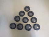 Standard Stove Knob Covers Lot of 10 Smokey Clear Gray With Adhesive Strips -- New
