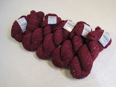 Cascade Yarns 109 Tweed LE Yarn Garnet Red Tweed 5 Skeins 109 Yards Each -- New