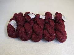 Cascade Yarns 109 Tweed LE Yarn Garnet Red Tweed 5 Skeins 109 Yards Each -- New