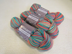 Artesano Humming Bird Yarn Multicolored 3 Skeins 327 Yards Each 100% Pure Alpaca -- New