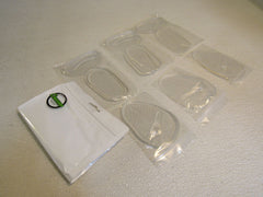 Onuemp Silicone Shoe Insoles Lot of 6 Pairs 5.5in x 3.5in Clear Silicone -- New