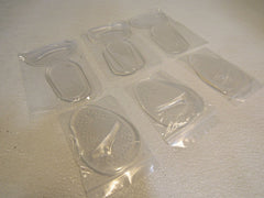 Onuemp Silicone Shoe Insoles Lot of 6 Pairs 5.5in x 3.5in Clear Silicone -- New