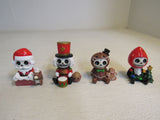 Pacific Trading Furrybones 2020 Christmas Special Edition Set of 4 4in H Ceramic -- New