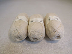 Rowan Pure Wool Superwash Worsted Yarn Crème 3 Skeins 219 Yards Each 100% Wool -- New