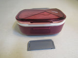 Bibury Lunch Box Set Kit 8.5in x 6in x 3in Rose/Cream -- Used