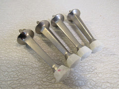 Standard Rigid Door Stops Lot of 4 3in Brushed Nickel -- Used