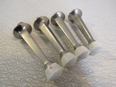 Standard Rigid Door Stops Lot of 4 3in Brushed Nickel -- Used