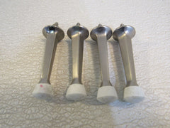 Standard Rigid Door Stops Lot of 4 3in Brushed Nickel -- Used