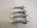 Standard Rigid Door Stops Lot of 4 3in Brushed Nickel -- Used