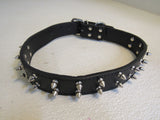 Designer Spiked Pet Collar 27in Black/Silver -- New