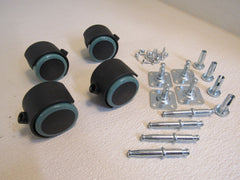 Slipstick 4 Rubber Caster Wheels Black 2-in 50-mm Max Load 264-lb CB681 -- New