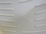 Lazy Daisy 28-in Kitchen Cabinet Lazy Susan Rotating Tray Pie Cut Set of 2 White -- Used