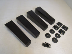 Designer Furniture Wooden Legs Lot of 4 9.25in Dark Brown Non Scratch Bottom -- New