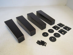 Designer Furniture Wooden Legs Lot of 4 9.25in Dark Brown Non Scratch Bottom -- New