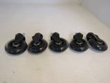 Amazon Commercial 3-in Transparent Swivel PU Caster Lot of 5 Black Max 65-lbs -- New