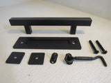 Sankeytew Barn Door Handle Black 7-1/8-in Center to Center -- New