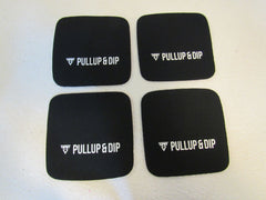 Pullup & Dip Grip Pads Lot of 4 4in x 4in Black Neoprene -- New