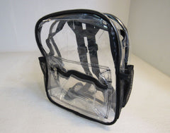 Maytree Clear Back Pack 12in x 6in Clear/Black Plastic -- New