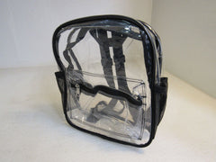 Maytree Clear Back Pack 12in x 6in Clear/Black Plastic -- New