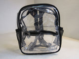 Maytree Clear Back Pack 12in x 6in Clear/Black Plastic -- New