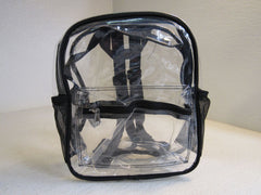 Maytree Clear Back Pack 12in x 6in Clear/Black Plastic -- New