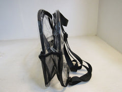 Maytree Clear Back Pack 12in x 6in Clear/Black Plastic -- New