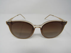 SojoS Sunglasses Retro Round Dolphin Womens Gold/Tan -- New