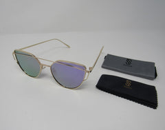 SojoS Sunglasses Womens Gold/Lavendar -- New